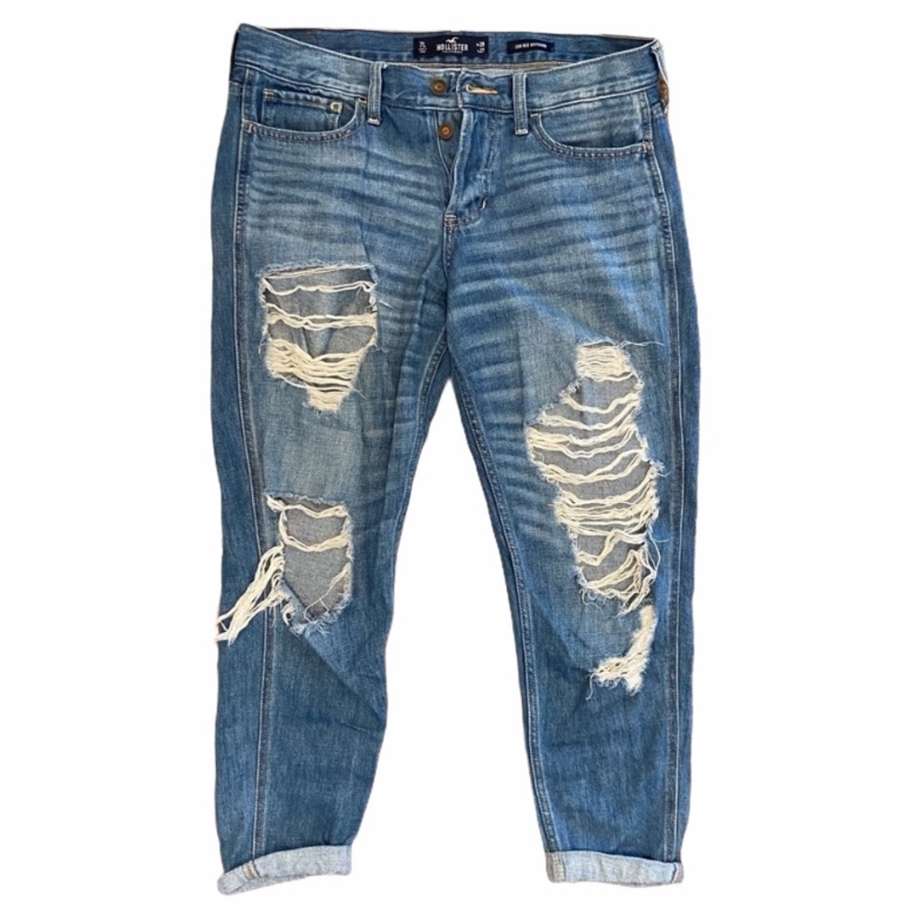 Hollister low-rise boyfriend distressed jeans
